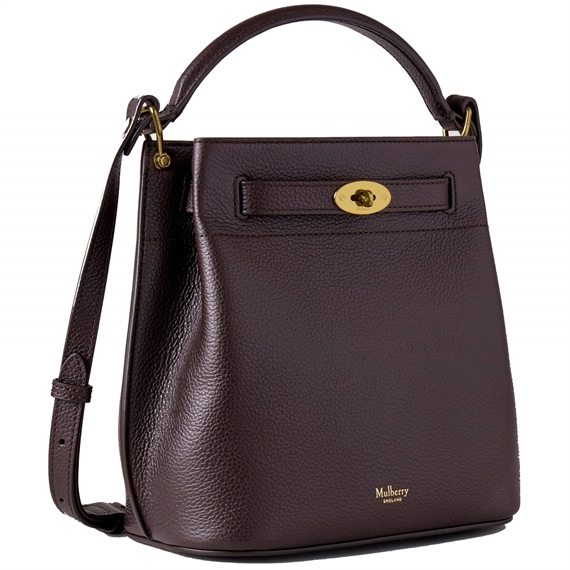 Mulberry Islington Bucket Ebony Small Classic Grain